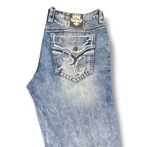 Men Rock Revival denim short size 42